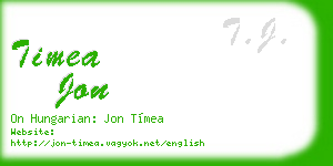 timea jon business card